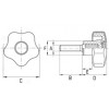 Soft touch Lobe knob [268] (268082000939)