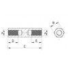 Hex spacer F/F metal [301-m] (301310141152)